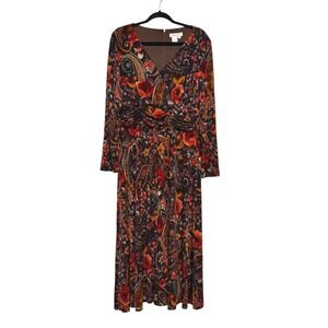 Coldwater‎ Creek Gothic Fairy Grunge Y2K Midi Dress Women 16 Dark Cottagecore